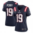 Malcolm Perry New England Patriots Women's Game Player Jersey - Navy
