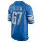 Matt Nelson Detroit Lions Game Jersey - Blue