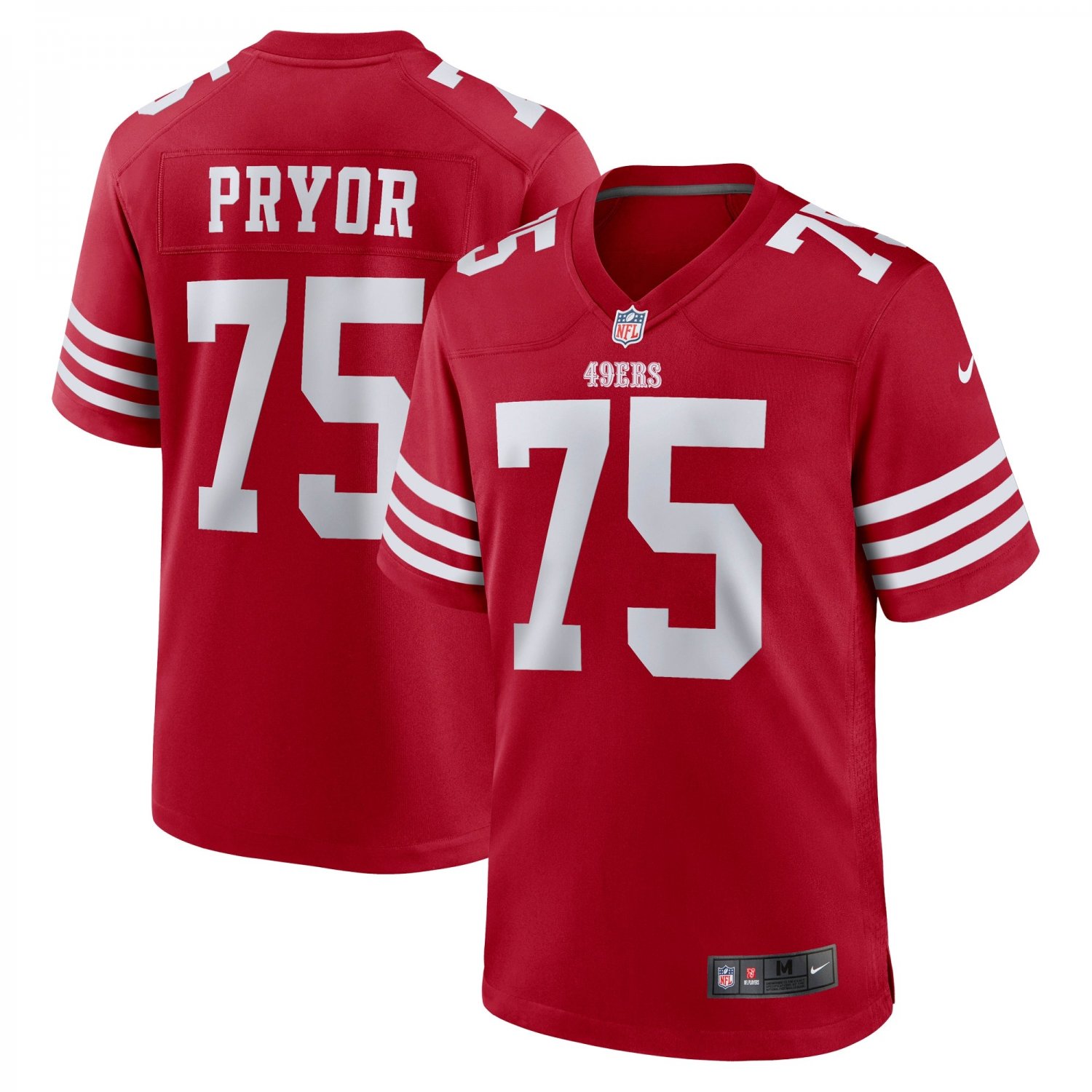 Matt Pryor San Francisco 49ers Game Jersey - Scarlet