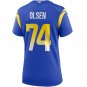 Merlin Olsen Los Angeles Rams Women's Game Retired Player Jersey - Royal