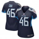 Morgan Cox Tennessee Titans Women's Game Jersey - Navy