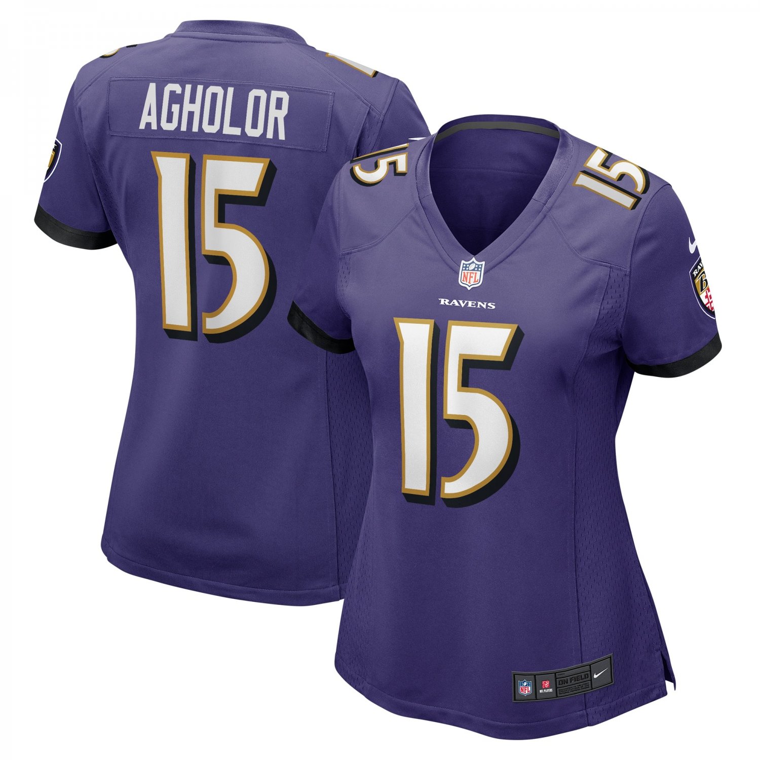 Nelson Agholor Baltimore Ravens Women's Game Jersey - Purple