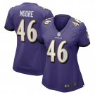 Nick Moore Baltimore Ravens Women's Game Player Jersey - Purple