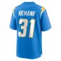 Nick Niemann Los Angeles Chargers Game Player Jersey - Powder Blue