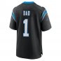 Number 1 Dad Carolina Panthers Game Jersey - Black
