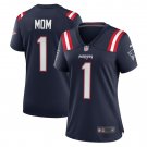 Number 1 Mom New England Patriots Women's Game Jersey - Navy