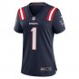 Number 1 Mom New England Patriots Women's Game Jersey - Navy