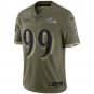 Odafe Oweh Baltimore Ravens 2022 Salute To Service Limited Jersey - Olive