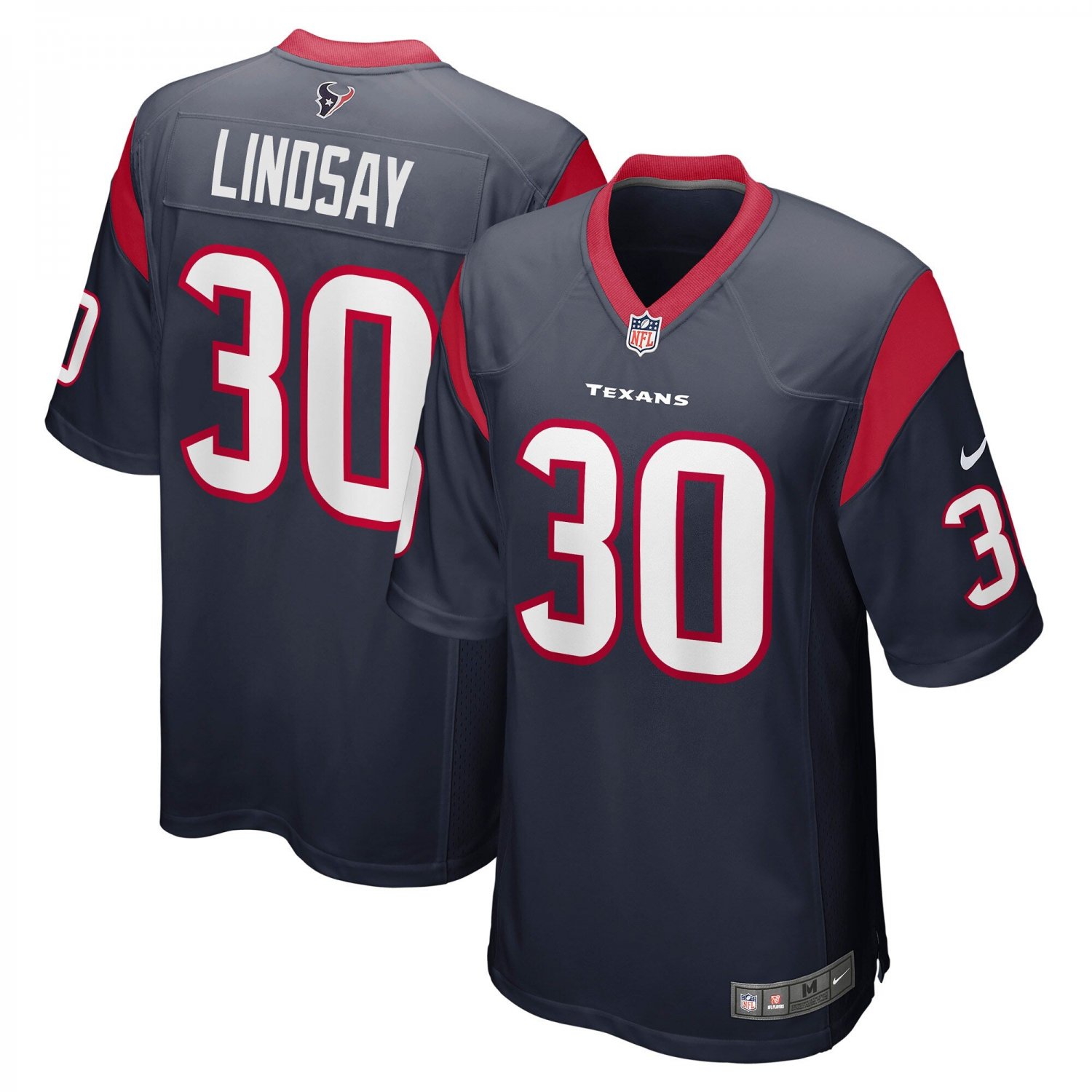 Phillip Lindsay Houston Texans Game Jersey - Navy