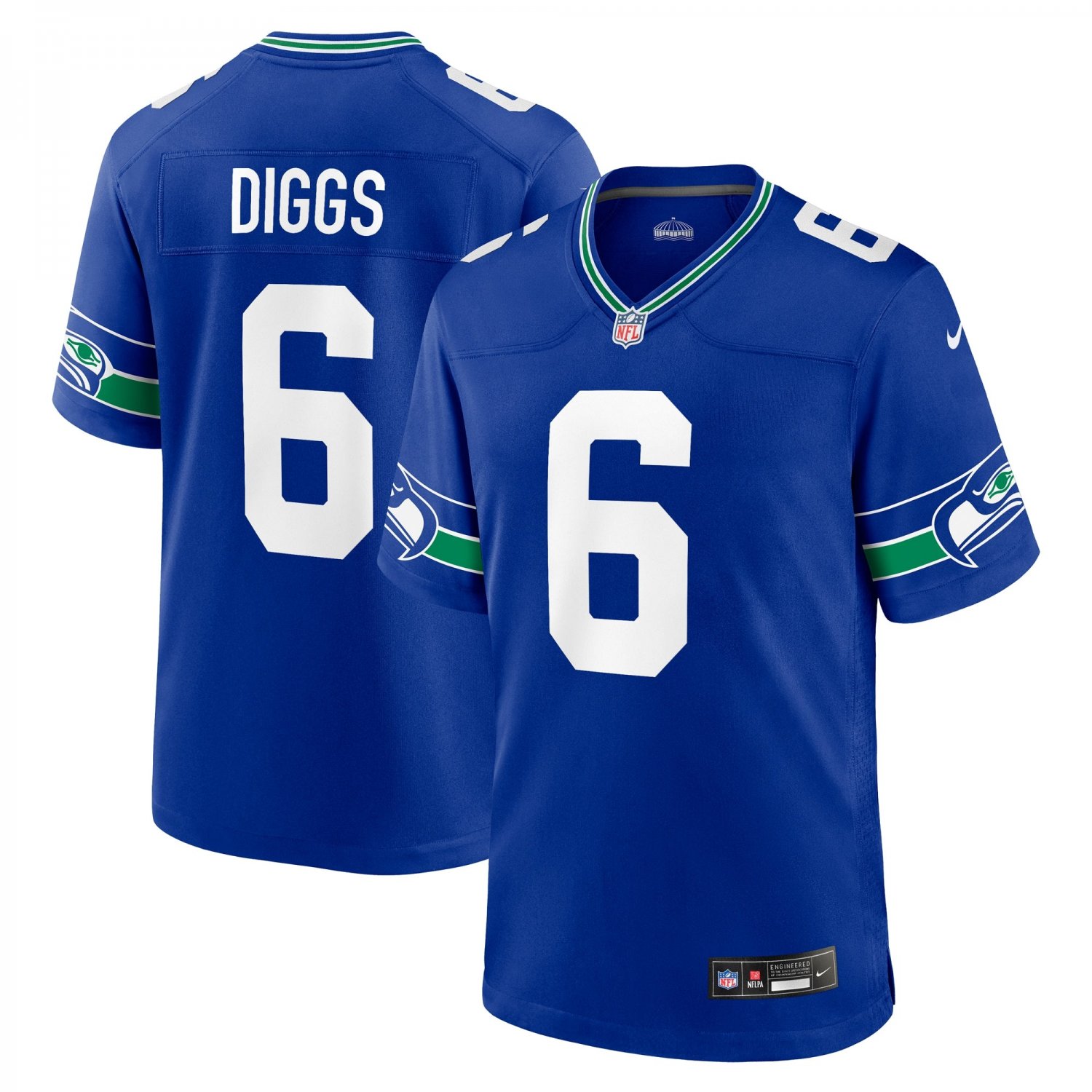 Quandre Diggs Seattle Seahawks Throwback Player Game Jersey - Royal
