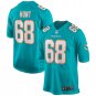 Robert Hunt Miami Dolphins Game Jersey - Aqua
