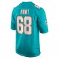 Robert Hunt Miami Dolphins Game Jersey - Aqua