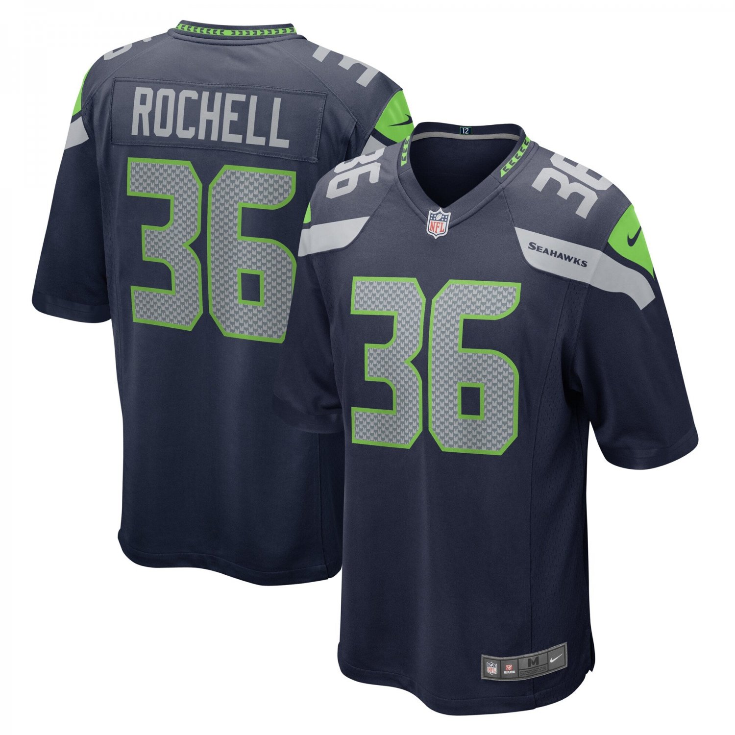 Robert Rochell Seattle Seahawks Team Game Jersey - College Navy