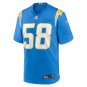 Tae Crowder Los Angeles Chargers Team Game Jersey - Powder Blue