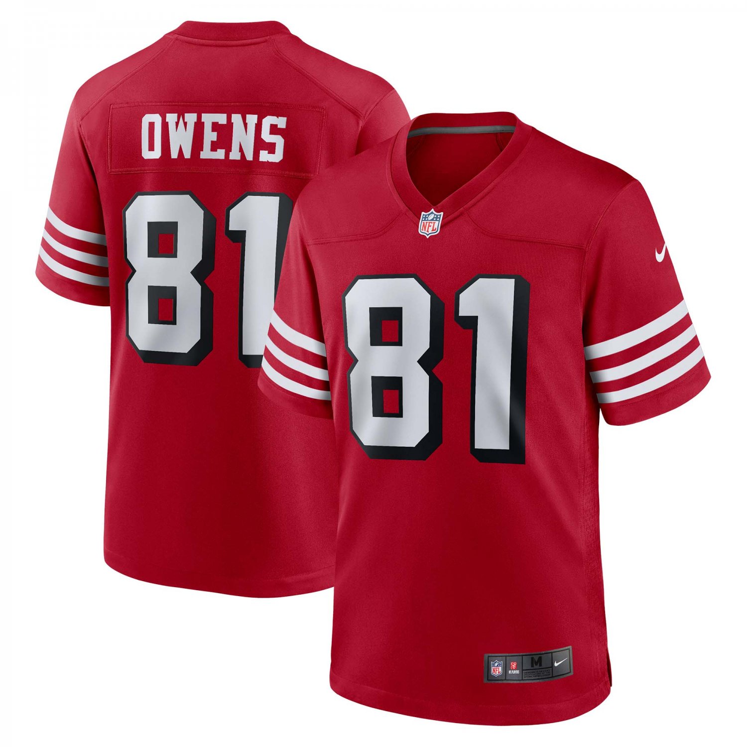 Terrell Owens San Francisco 49ers Retired Alternate Game Jersey - Scarlet