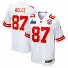 Travis Kelce Kansas City Chiefs Super Bowl LVII Patch Away Game Jersey - White