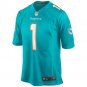 Tua Tagovailoa Miami Dolphins Game Jersey - Aqua