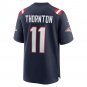 Tyquan Thornton New England Patriots Game Player Jersey - Navy