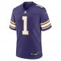 Warren Moon Minnesota Vikings Classic Retired Player Game Jersey - Purple