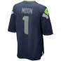 Warren Moon Seattle Seahawks Game Retired Player Jersey - College Navy