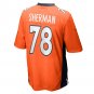 William Sherman Denver Broncos Team Game Jersey - Orange