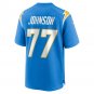 Zion Johnson Los Angeles Chargers Player Game Jersey - Powder Blue