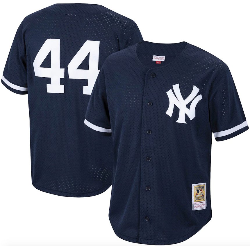 Men's Mitchell & Ness Authentic Replica Reggie Jackson New York Yankees 1997 Mesh Batting Practice J