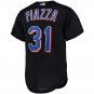 Men's New York Mets Mike Piazza Mitchell & Ness Black Cooperstown Collection Mesh Batting Practice J