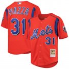 Men's Mike Piazza New York Mets Mitchell & Ness Cooperstown Collection Mesh Batting Practice Jersey 