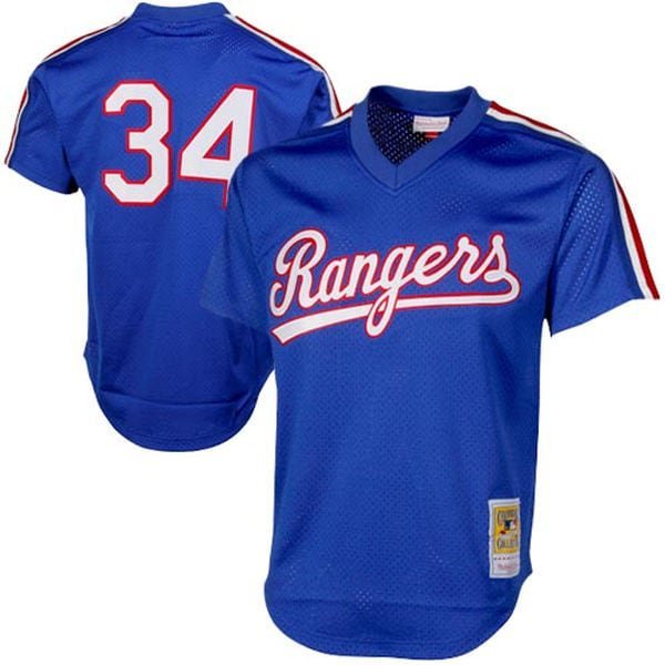 Men's Mitchell & Ness Nolan Ryan Royal Texas Rangers 1989 Authentic Cooperstown Collection Mesh Batt