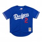 Men's Mitchell & Ness Los Angeles Dodgers Tommy Lasorda 1995 Authentic Replica Blue Mesh Batting Pra
