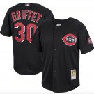 Men's Cincinnati Reds Ken Griffey Jr. Mitchell & Ness Black Cooperstown Collection Batting Practice 