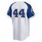 Men's Atlanta Braves Hank Aaron Cooperstown Collection Home Replica Cool Base Jersey