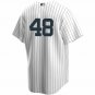 Men's Anthony Rizzo #48 White New York Yankees Home Official Replica Player Jersey