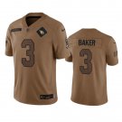 Men's Arizona Cardinals Budda Baker 2023 Brown Salute To Service Limited Stitched Jersey