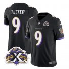Men's Baltimore Ravens Justin Tucker Black 2023 F.U.S.E With Patch Throwback Vapor Limited Stitched 