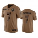 Men's Baltimore Ravens Rashod Bateman 2023 Brown Salute To Service Limited Stitched Jersey