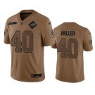 Men's Buffalo Bills Von Miller 2023 Brown Salute To Service Limited Stitched Jersey