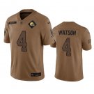 Men's Cleveland Browns Deshaun Watson 2023 Brown Salute To Service Limited Stitched Jersey