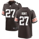 Men's Cleveland Browns Kareem Hunt Brown Stitched Game Jerseys