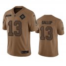 Men's Dallas Cowboys Michael Gallup 2023 Brown Salute To Service Limited Stitched Jersey