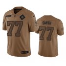 Men's Dallas Cowboys Tyron Smith 2023 Brown Salute To Service Limited Stitched Jersey