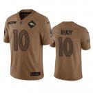 Men's Denver Broncos Jerry Jeudy 2023 Brown Salute To Service Limited Stitched Jersey