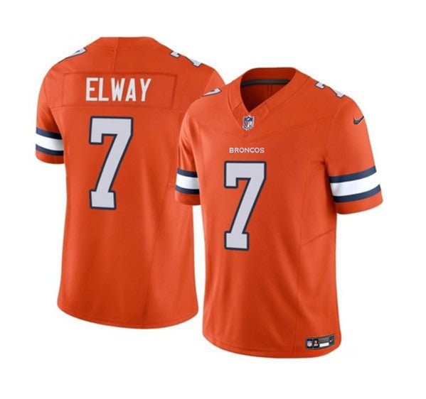 Men's Denver Broncos John Elway Orange 2023 Vapor Untouchable Stitched Jerseys
