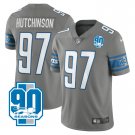 Men's Detroit Lions Aidan Hutchinson Grey 2023 90th Anniversary Vapor Untouchable Limited Stitched
