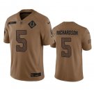 Men's Indianapolis Colts Anthony Richardson 2023 Brown Salute To Sertvice Limited Stitched Jersey