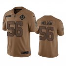 Men's Indianapolis Colts Quenton Nelson 2023 Brown Salute To Sertvice Limited Stitched Jersey