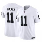 Men's Las Vegas Raiders Tre Tucker White 2023 F.U.S.E Vapor Untouchable Stitched Jerseys