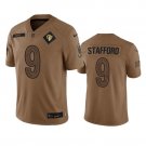 Men's Los Angeles Rams Matthew Stafford 2023 Brown Salute To Service Limited Stitched Jersey