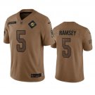 Men's Miami Dolphins Jalen Ramsey 2023 Brown Salute To Service Limited Stitched Jersey